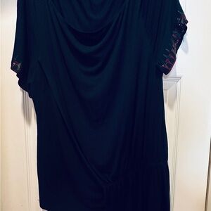 Versace Black Asymmetrical Blouse